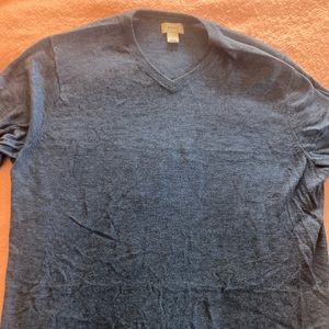 Old Navy blue mens large v neck sweater EUC